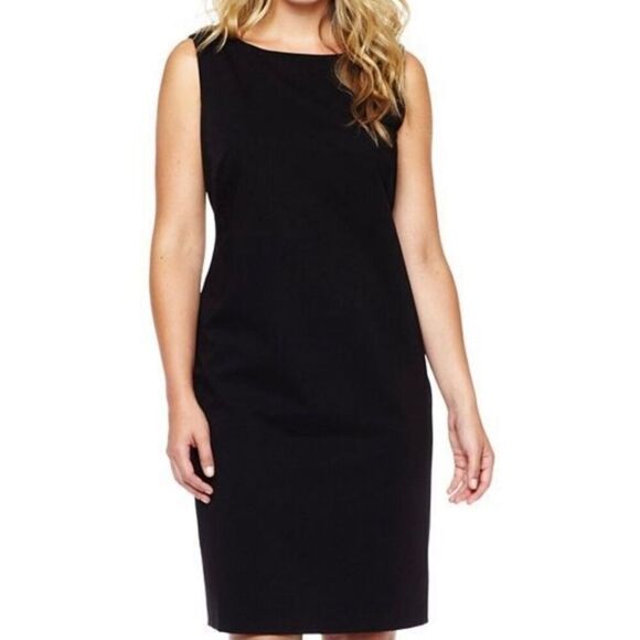 Talbots 100% wool black seamed sheath dress size 10 - Picture 1 of 9